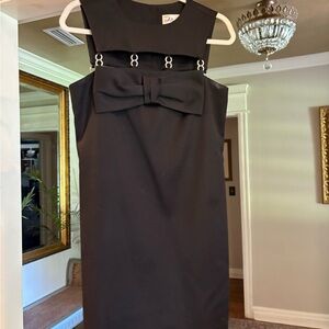 Milly Black Sheath Mini Dress Sleeveless Crew Neck